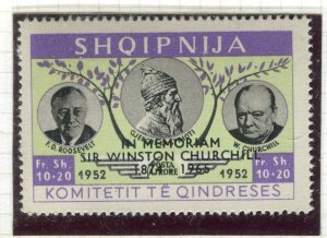 ALBANIA; 1963 W. Churchill Memorial issue fine MINT MNH value,