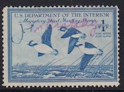 Migratory Bird Hunting Stamp, Ducks, #RW 15, Signed