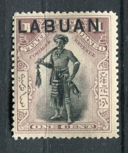 NORTH BORNEO; LABUAN 1897 early classic Pictorial issue Mint hinged 1c. value