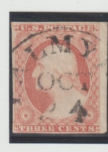 US Scott #11a Used Oct. 24 with Town Cancelation CXL 3c George Washington