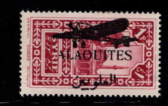 Alaouites Scott C18 MH* 1929 Airmail overprint stamp corner left bottom left