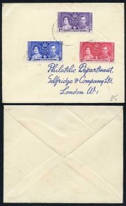 Gilbert and Ellice 1937 Coronation on a Cover