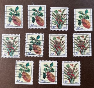 USA USED #3126-7 complete set of all 11  booklet positions *1997*