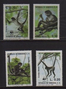 Honduras 1990 Sc C789-792 WWF set MNH