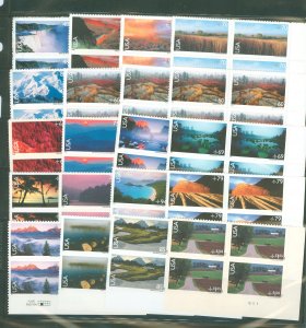 United States #C133-150 Mint (NH) Plate Block (Landscapes)