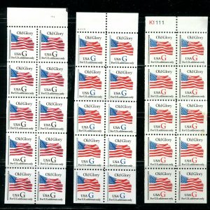 # 2883, 2884, and 2885 G Rate Booklet Panes of 10 32¢ Stamps MNH