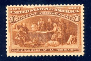 US SCOTT #239 MINT-F-VF-FRESH O.G.-NH W/ PSE CERT SCV $675 (6/3/24 GP)