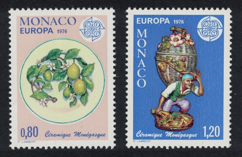 Monaco Europa Monegasque Ceramics 2v SG#1251-1252