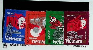 NORTH VIET NAM Sc 1789-93 NH SET+S/S OF 1987 - OCTOBER REVOLUTION