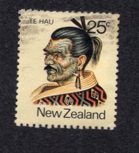 New Zealand 1980 Maori Chief, Scott 720 used, value = 25c