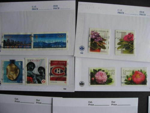 Canada wee sales cards collection of 2008-10 U issues 