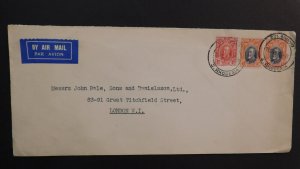 1947 Rhodesia Cover From Bulawayo To London WI Air Mail 3 Stamps