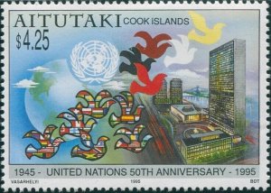 Aitutaki 1995 SG689 $4.25 United Nations MNH