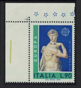 Italy 'Spirit of Victory' by Michelangelo Europa CEPT Corner 1974 MNH SG#1391