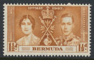 Bermuda  SG 108 SC# 116 MNH Coronation 1937 see details and scans