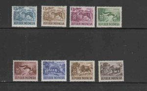 INDONESIA #424-431 1956 ANIMALS MINT VF NH O.G bb