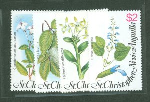 St. Kitts-Nevis #393-396 Mint (NH) Single (Complete Set) (Flowers)
