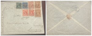 O) CHILE, COLUMBUS,  O´HIGGINS, COAT OF ARMS - IMPUESTO,  CIRCULATED COVER TO SW