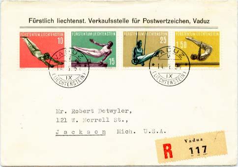 Liechtenstein 1957 Postal History