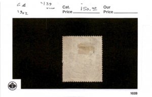 Great Britain, Postage Stamp, #139 Used, 1902 King Edward (AG)