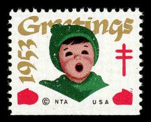 USA WX164 Mint (NH) 1953 Christmas Seal (Perf 13)