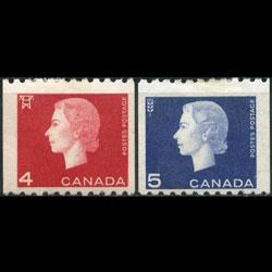 CANADA 1963 - Scott# 408-9 Queen Coils 4-5c LH