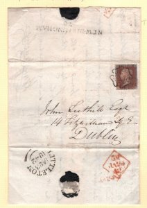 GB Ireland MALTESE CROSS Cover Superb Rare *NEW BIRMINGHAM* MX 1842 Co.Tipp JL87