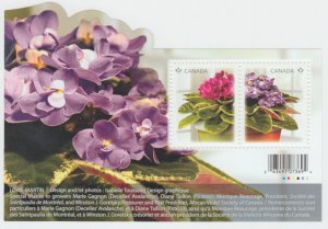 Canada - #2376 AFRICAN VIOLET Souvenir Sheet (Flowers) - MNH