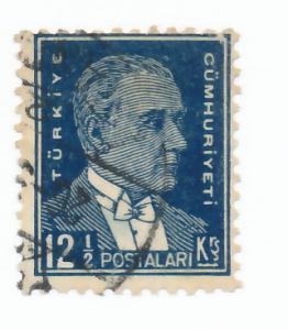 Turkey 1931 Scott 750 used - Mustafa Kemal Pasha, K Ataturk