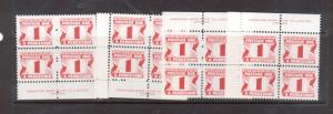 Canada #J28iii VF/NH Match Set On Hibrite Paper