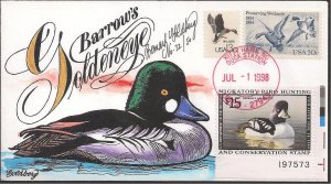 Bernard Goldberg Hand Painted FDC for the Federal 1998 Duck Stamp