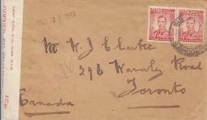 1943, Bulawayo, Southern Rhodesia to Toronto, Canada, See Remark (C3195)