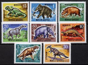 Mongolia 1967 Prehistoric Animals set of 8 unmounted mint...