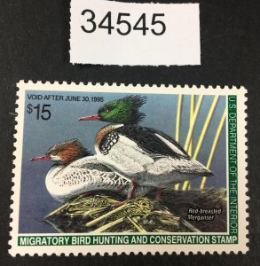 MOMEN: US STAMPS #RW61 MINT OG NH LOT #34545