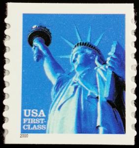 2000 34c Statue of Liberty, Coil, SA Scott 3453 Mint F/VF NH