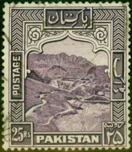 Pakistan 1954 25R Violet SG43b P.13 Fine Used