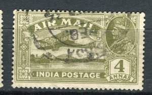 INDIA; 1929 early GV Airmail issue fine used 4a. value