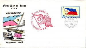 Philippines FDC 1959 - Philippine Flag - 6c Stamp - Single - F43411