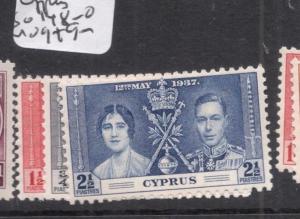 Cyprus Coronation SG 148-50 MOG (5dia)