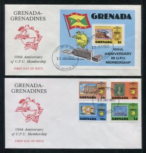 Grenada FDC New UPU Headquarters, 1952 x28880