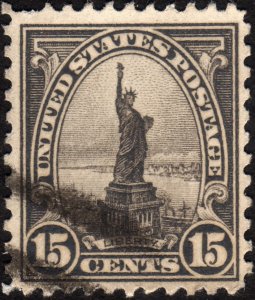 1931, US 15c, Statue of Liberty, Used, Sc 696