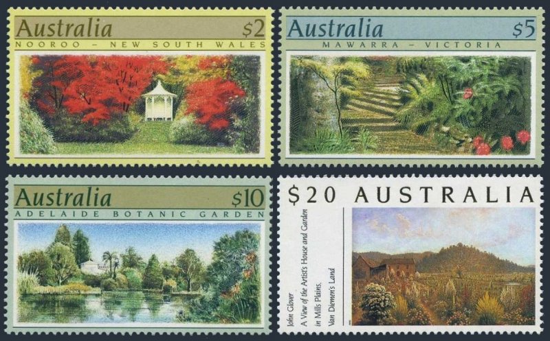 Australia 1132-1135, MNH. Botanical Gardens 1989-1990. Nooro, Mawarra, Pam House