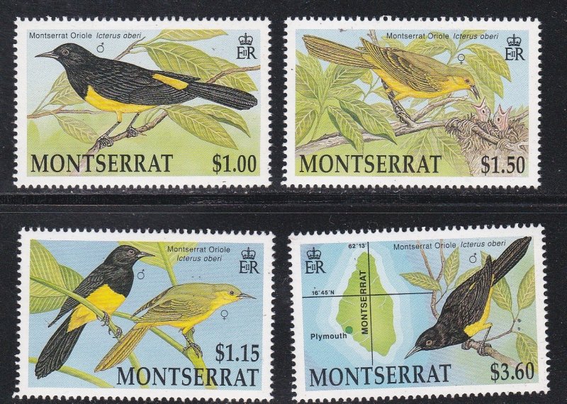 Montserrat # 799-802, Birds - Orioles, Mint NH, 1/2 Cat.