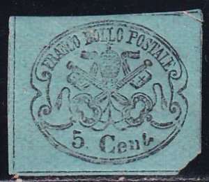 Italy Roman States 1867 Sc 14 SCV 190.00 Stamp MHR