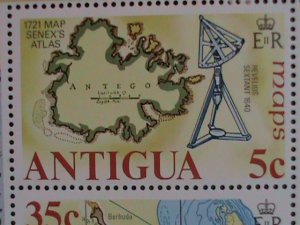 ​ANTIGUA-1975-SC# 382a  MAPS OF ANTIGUA- MNH S/S -VF WE SHIP TO WORLD WIDE