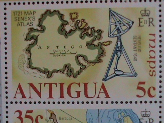 ​ANTIGUA-1975-SC# 382a  MAPS OF ANTIGUA- MNH S/S -VF WE SHIP TO WORLD WIDE
