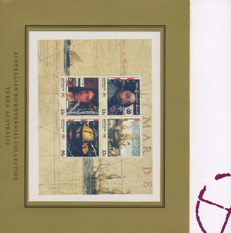 Australia MINT Mini Sheet XF NH = Terra Australis Presentation 1985 Folder