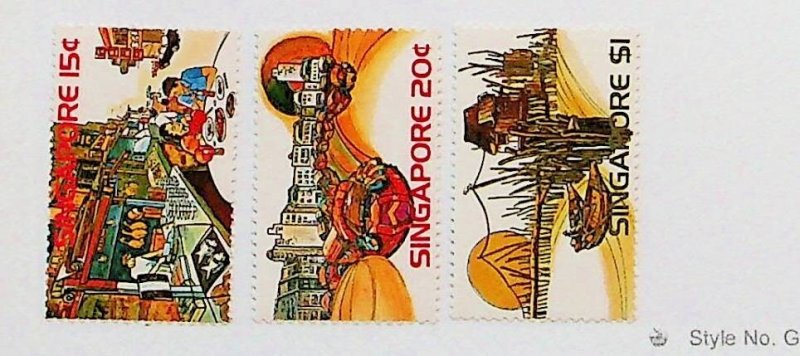 SINGAPORE Sc 222-4 NH ISSUE OF 1975 - LOCAL ATTRACTION - (FMJ25)