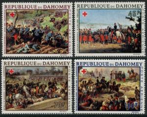 DAHOMEY Sc#C77-C80 1968 Red Cross Battle Paintings Complete OG Mint LH