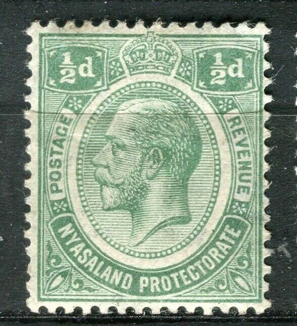 NYASALAND PROT; 1913 early GV issue fine Mint hinged Shade of 1/2d. value